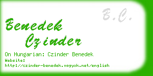 benedek czinder business card